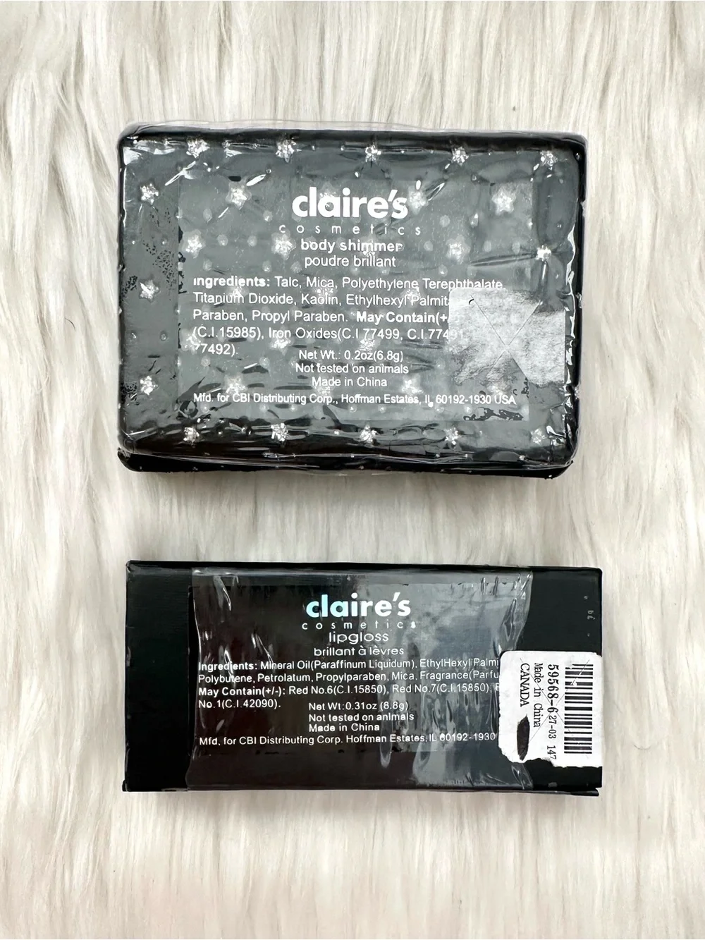 CLAIRES SHIMMER SET